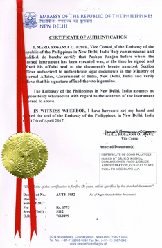 Agreement Attestation for Philippines in Narmada, Agreement Legalization for Philippines , Birth Certificate Attestation for Philippines in Narmada, Birth Certificate legalization for Philippines in Narmada, Board of Resolution Attestation for Philippines in Narmada, certificate Attestation agent for Philippines in Narmada, Certificate of Origin Attestation for Philippines in Narmada, Certificate of Origin Legalization for Philippines in Narmada, Commercial Document Attestation for Philippines in Narmada, Commercial Document Legalization for Philippines in Narmada, Degree certificate Attestation for Philippines in Narmada, Degree Certificate legalization for Philippines in Narmada, Birth certificate Attestation for Philippines , Diploma Certificate Attestation for Philippines in Narmada, Engineering Certificate Attestation for Philippines , Experience Certificate Attestation for Philippines in Narmada, Export documents Attestation for Philippines in Narmada, Export documents Legalization for Philippines in Narmada, Free Sale Certificate Attestation for Philippines in Narmada, GMP Certificate Attestation for Philippines in Narmada, HSC Certificate Attestation for Philippines in Narmada, Invoice Attestation for Philippines in Narmada, Invoice Legalization for Philippines in Narmada, marriage certificate Attestation for Philippines , Marriage Certificate Attestation for Philippines in Narmada, Narmada issued Marriage Certificate legalization for Philippines , Medical Certificate Attestation for Philippines , NOC Affidavit Attestation for Philippines in Narmada, Packing List Attestation for Philippines in Narmada, Packing List Legalization for Philippines in Narmada, PCC Attestation for Philippines in Narmada, POA Attestation for Philippines in Narmada, Police Clearance Certificate Attestation for Philippines in Narmada, Power of Attorney Attestation for Philippines in Narmada, Registration Certificate Attestation for Philippines in Narmada, SSC certificate Attestation for Philippines in Narmada, Transfer Certificate Attestation for Philippines